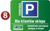 Tablica parking dla klientów sklepu 50/40cm (odblask)